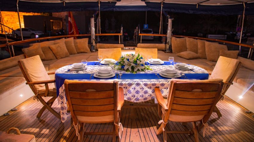 Aegean Pearl Gulet, Dining Under The Stars.