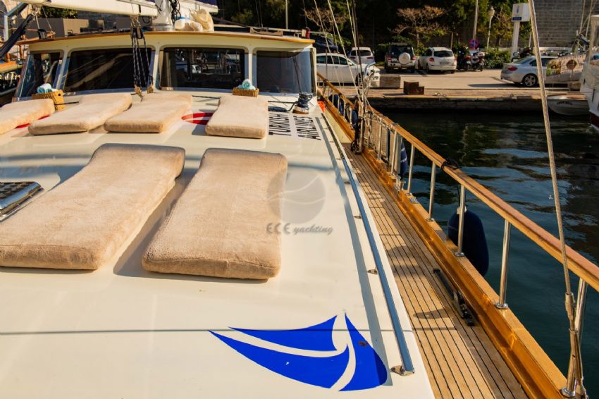 Aegean Pearl Gulet, Raised Sun Deck.
