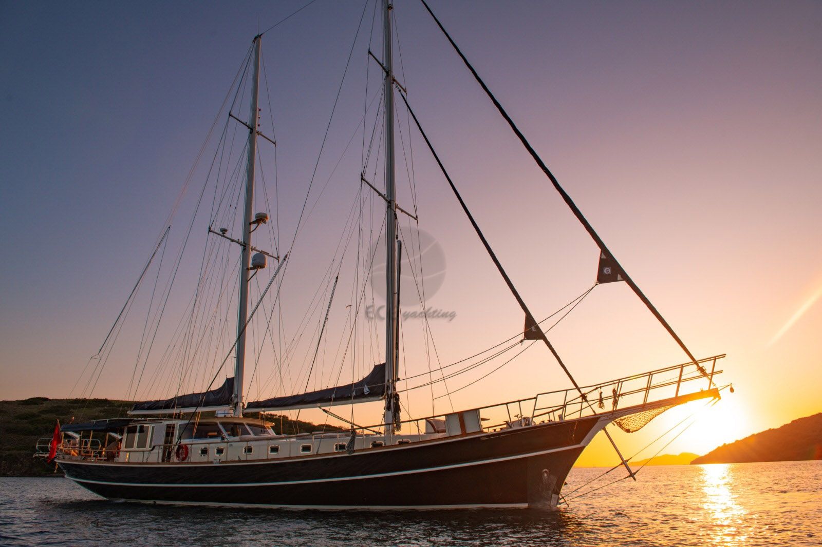 Aegean Pearl Gulet, Sailing The Sunset.