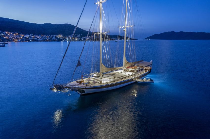 Aganippe Yacht, Aerial View.