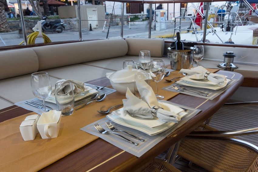 Azra Can Gulet Yacht, Comfortable Seating Space.
