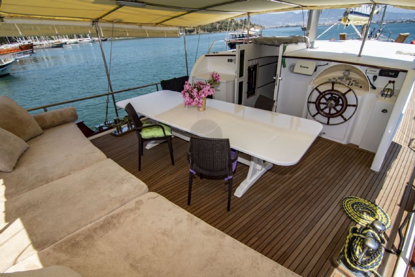 Mirac A Gulet, Aft Dining Area.