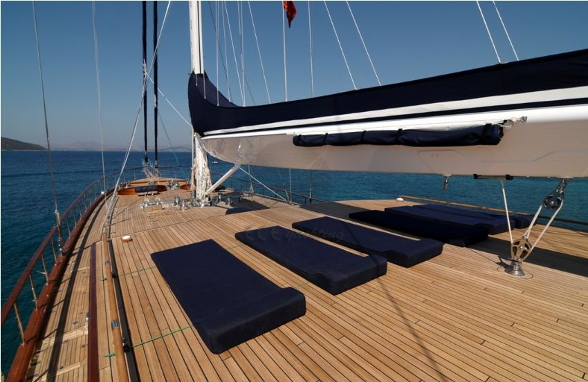 Clear Eyes Yacht, Sun Deck with Awning.