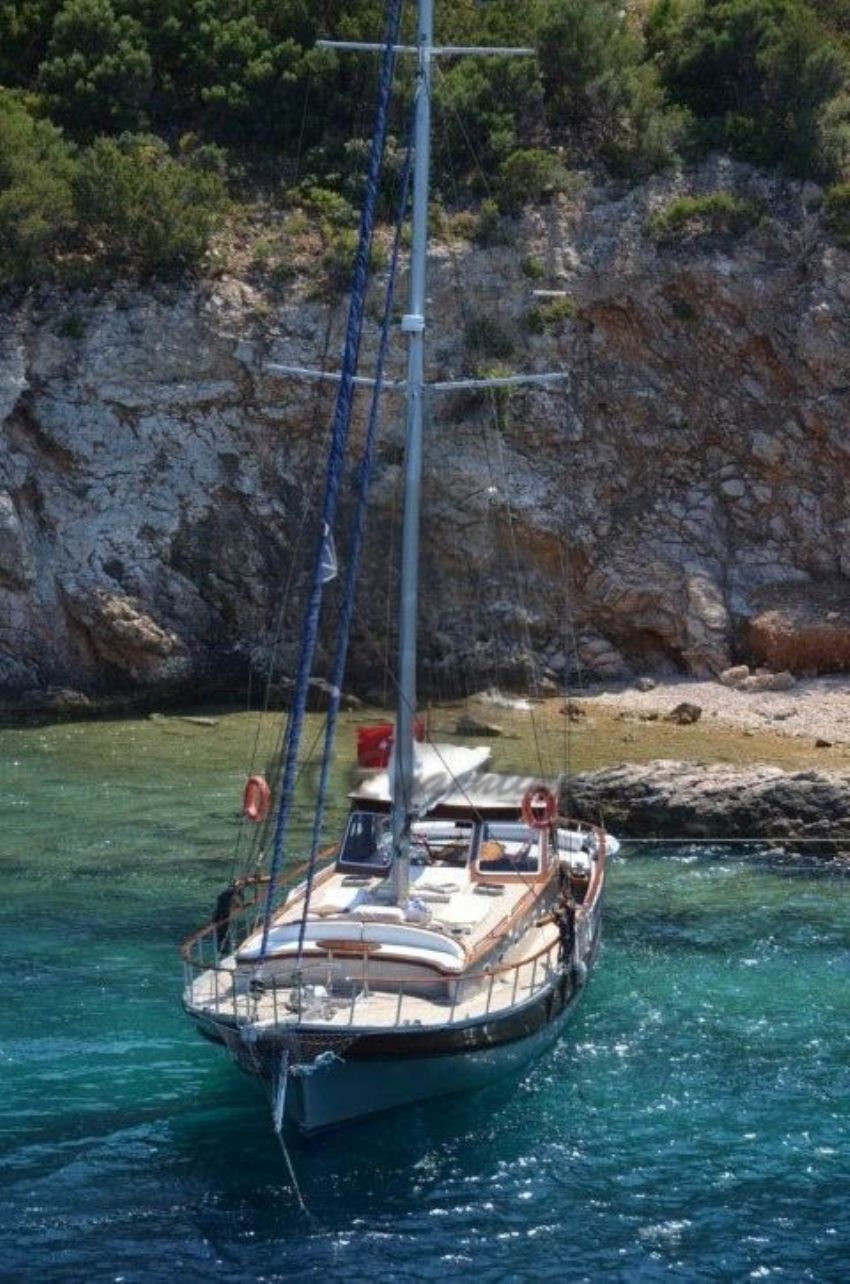Cosh Gulet Yacht, Front Ariel View.