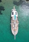 Cosh Gulet Yacht, Front Ariel View.