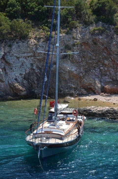 Cosh Gulet Yacht, Front Ariel View.