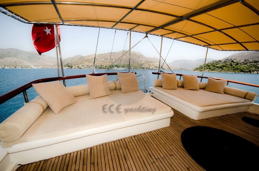 C T 2 Gulet Yacht, Custom Made Comfortable Cushions.