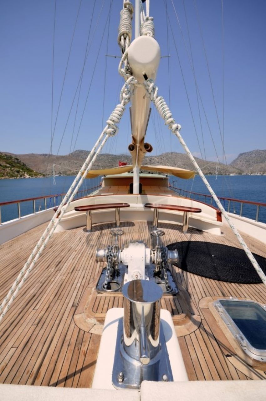 C T 2 Gulet Yacht, Front Deck Seating.