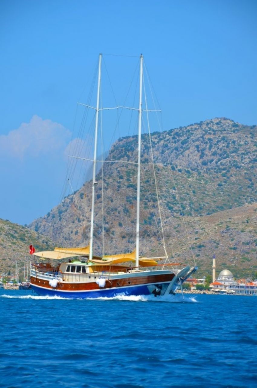 C T 2 Gulet Yacht, Blue Cruise Sailing.