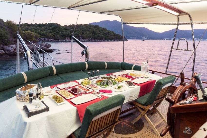 Dare To Dream Gulet Yacht, Dine At Sunset.