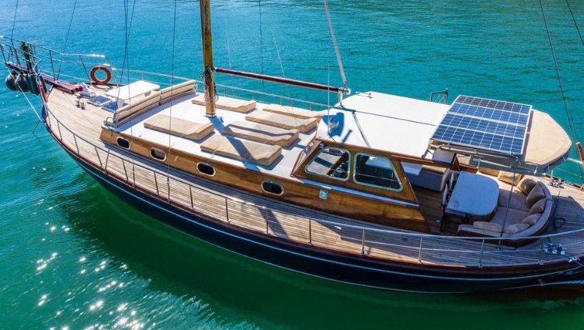 Despina Gulet, Ariel View With Tender.