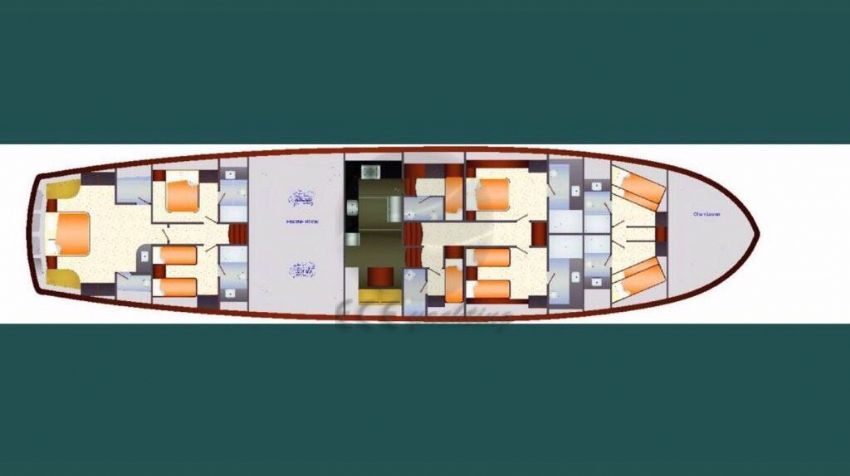 Dragon Fly Yacht, Floor Plan.