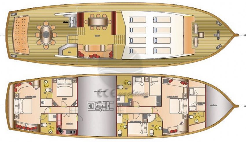ece arina yerleşim planı salon ve kabinler