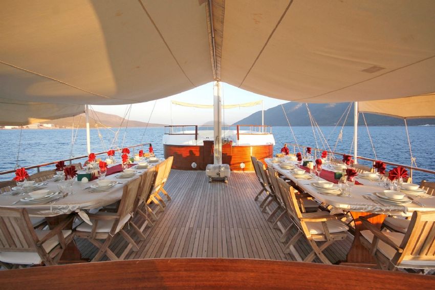 Elara 1 Gulet, Aft Deck Seating.