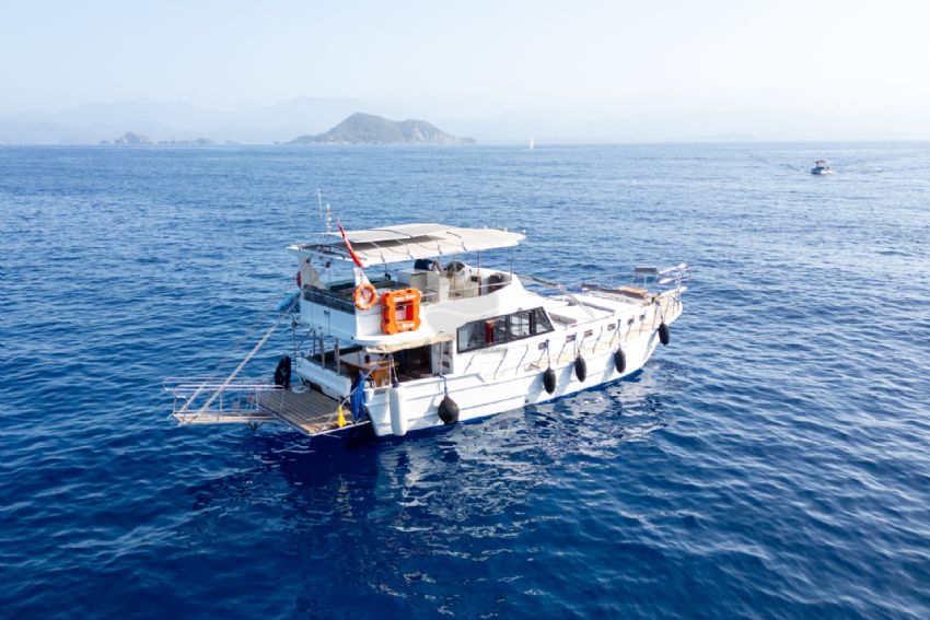 Enes Kaan Gulet Yacht, Front Ariel View.