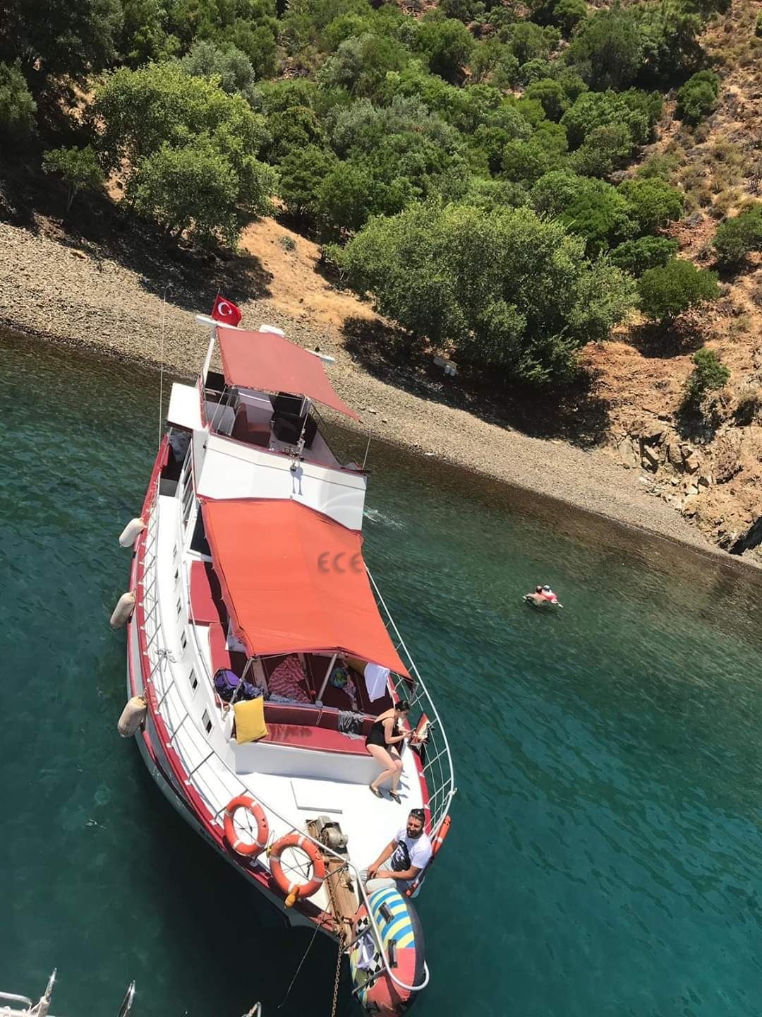 Enes Kaan Gulet Yacht, Front Ariel View.