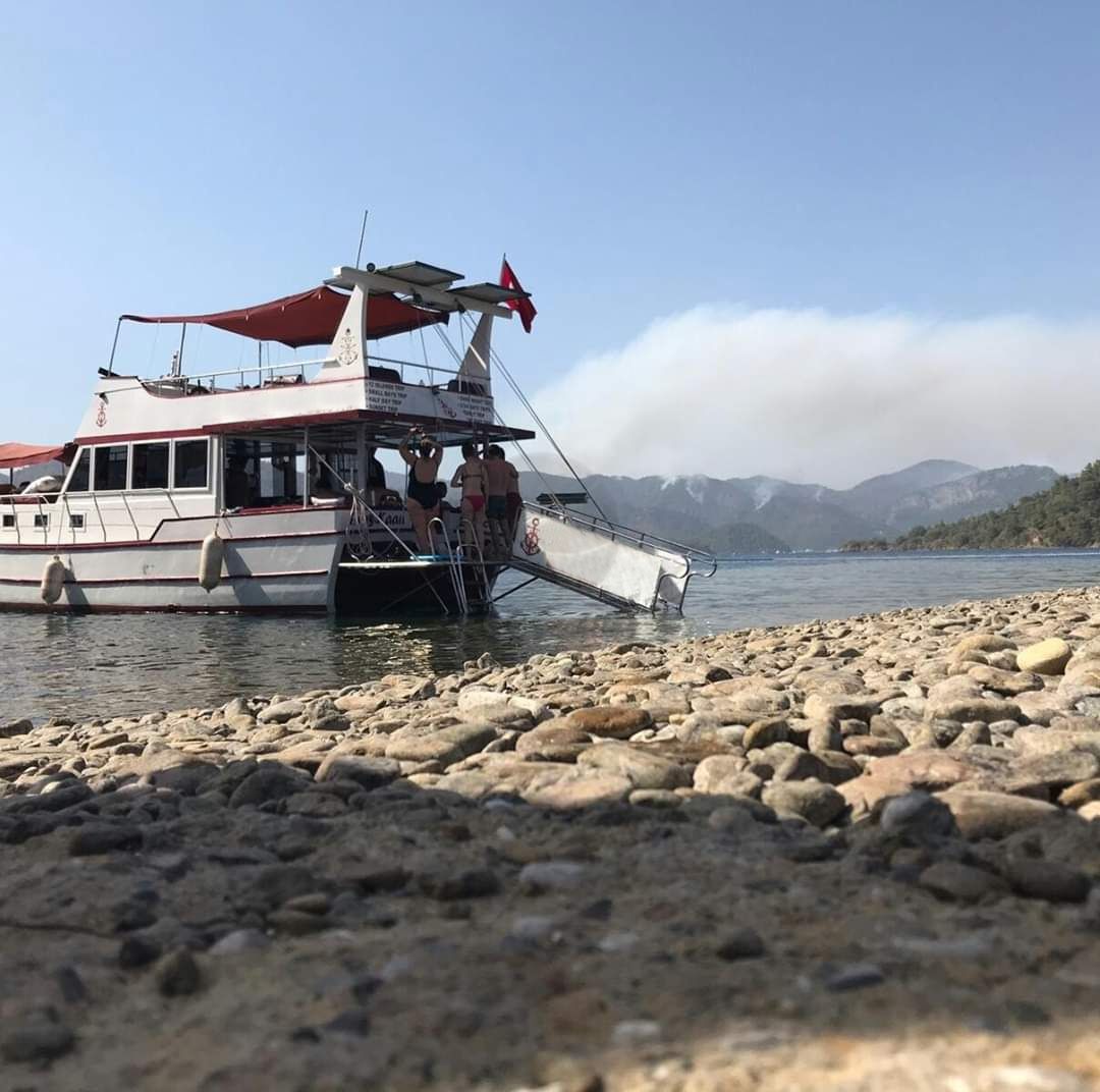 Enes Kaan Gulet Yacht, Rear View From Beach.