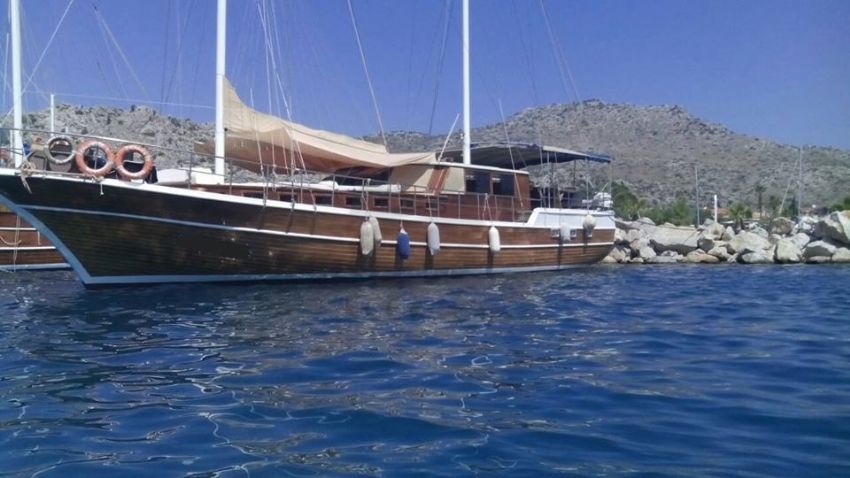 gamze teknesi dış. Gamze Yacht, Port Side View.