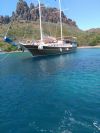 Gamze Yacht, Anchored For A Swim Break.