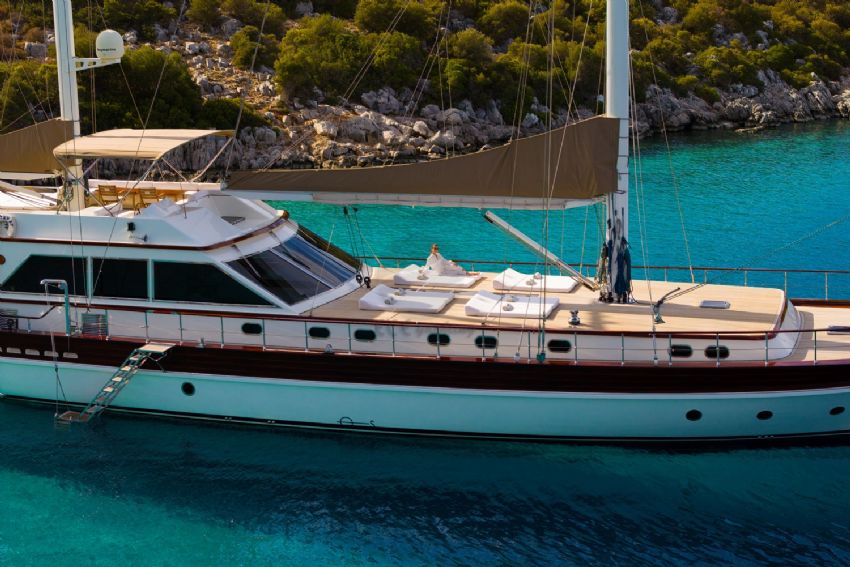 Getaway yatı güverte üstten çekim