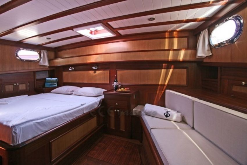 Hayal 62 Gulet Yacht, Stair View To Lower Deck.
