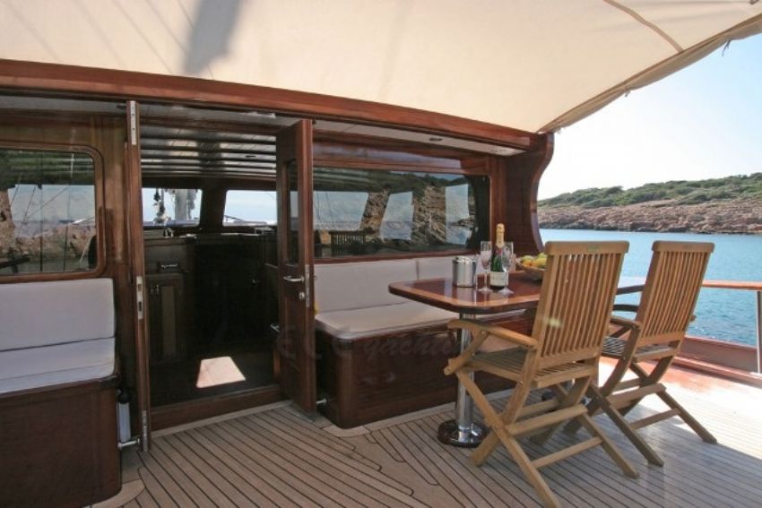 Hayal 62 Gulet Yacht, Rear Dining Space.