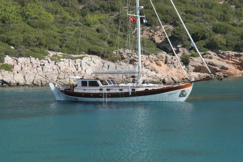 Hayal 62 Teknesi dış çekim. Hayal 62 Gulet Yacht, Port Side.