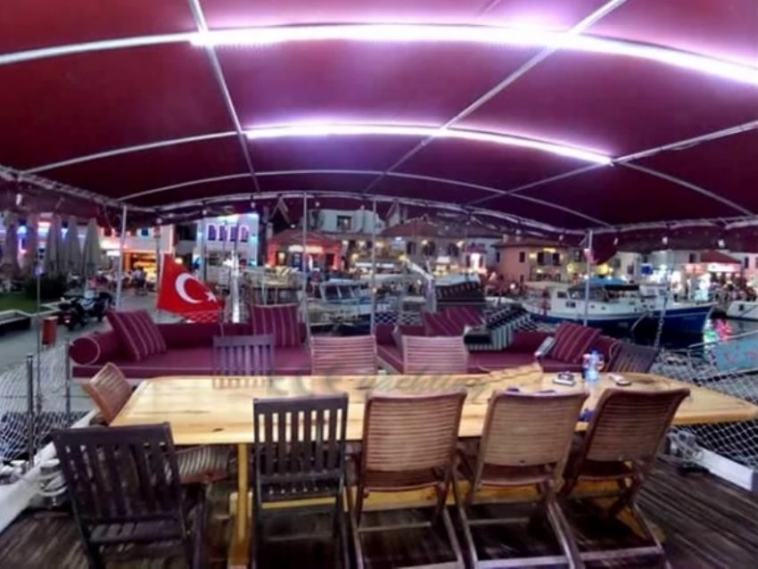 Idefix Gulet Yacht, Aft Deck Dining And Relaxing.