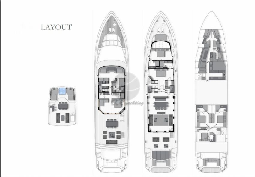 Sky M/Y, Layout