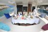 Kayhan 4 Yacht, Rear Deck Dining Space.