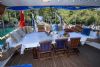 Kayhan 8 Yacht, Aft Deck Dining.