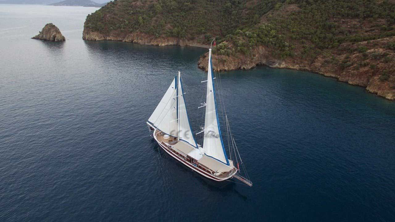 Kayhan Kaptan Yacht, Aerial View.