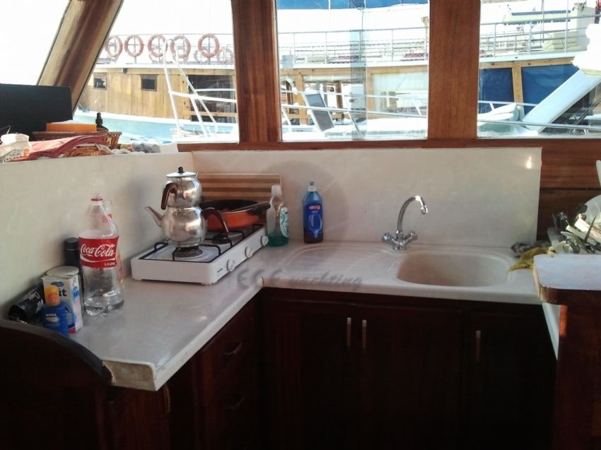 Kayra Ege Yacht, Kitchen Area.