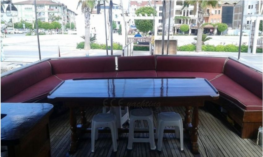 Kayra Ege Yacht, Rear Seating & Dining.