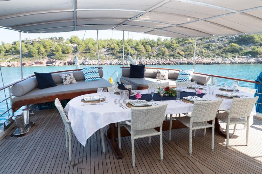Koray Ege Yacht, Aft Deck.