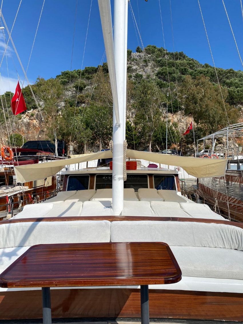 Lady Basak Gulet, Aft Deck Dining.
