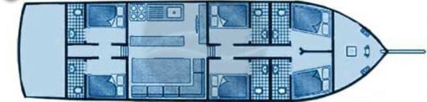 Lucky Mar Gulet Yacht, Floor Plan.