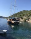 Lucky Mar Gulet Yacht, Anchored In A Quiet Bay.