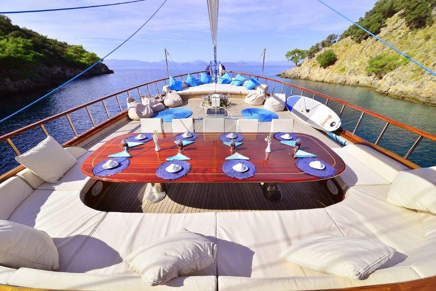 Lycian Queen Yacht, İnterior Dining Available.