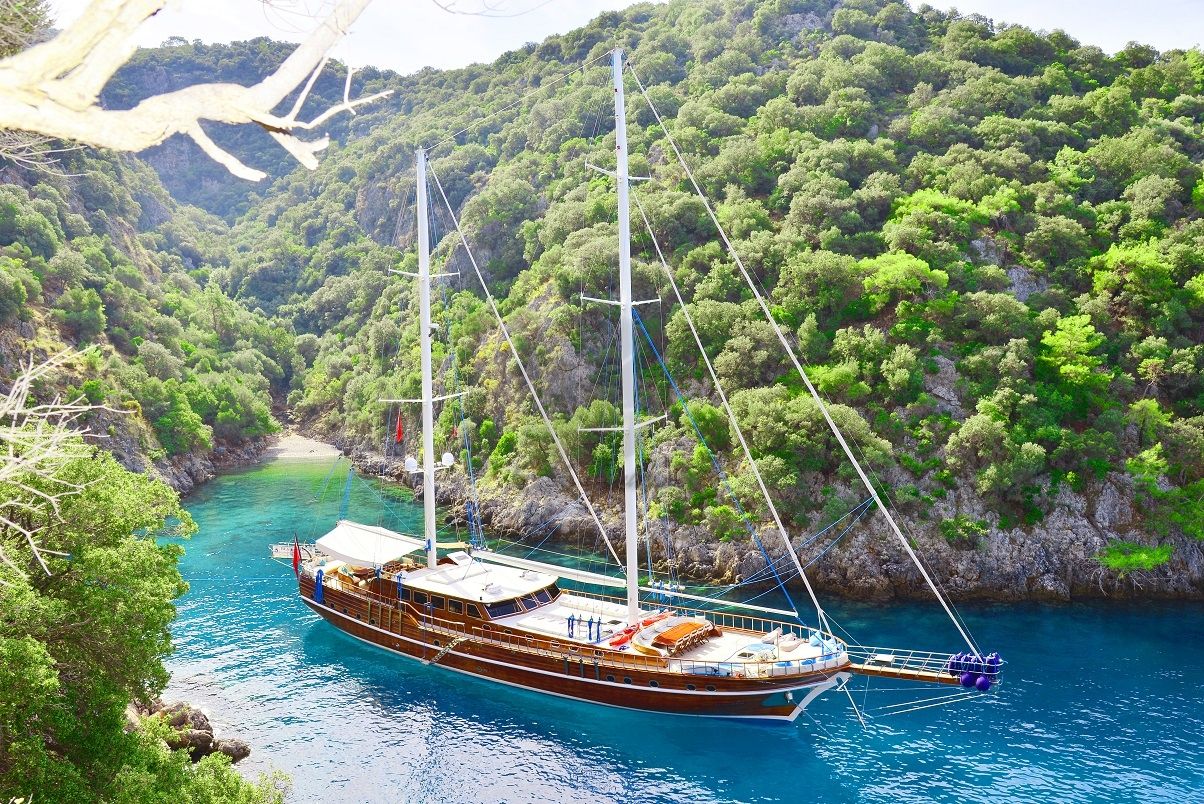 Lycian Queen Yacht, Aerial View.