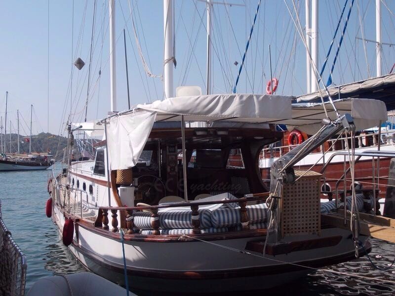 Manolya Gulet Yacht, Rear View Port Side.
