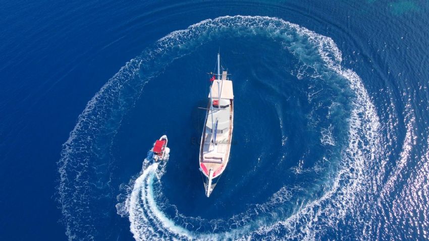 ECE GÜNEY Teknesi Kuş bakışı
