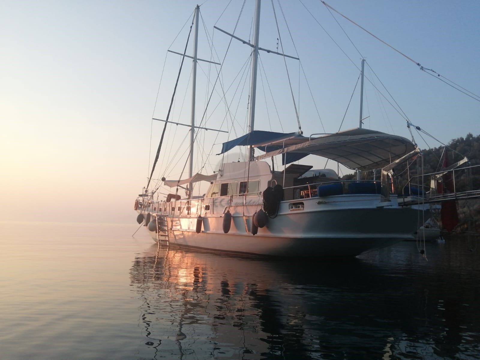 m.s gulet.  M.S Gulet Yacht, Aft Portside.