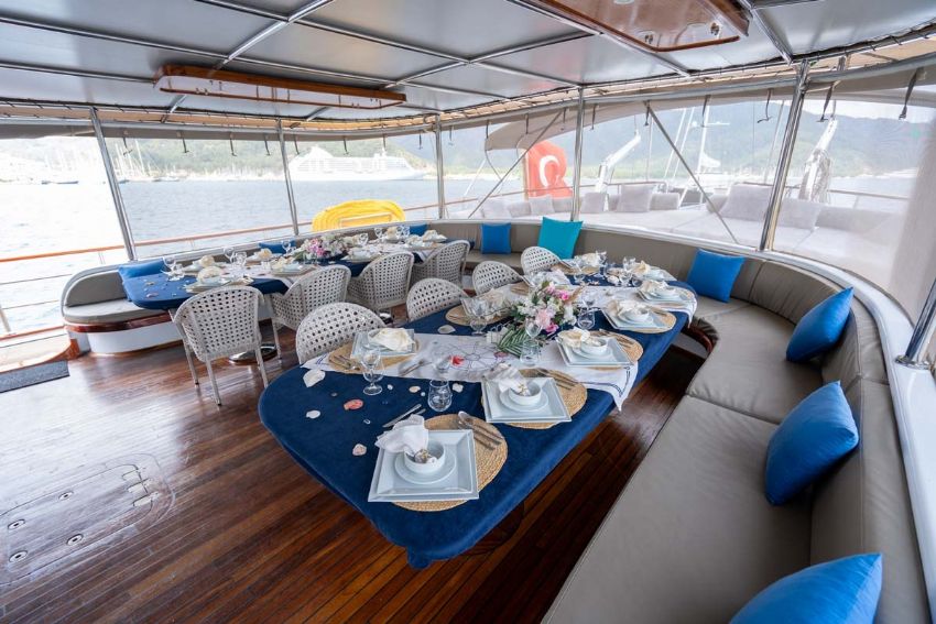 Nevra Queen Yacht, Sun Deck with Jacuzzi.