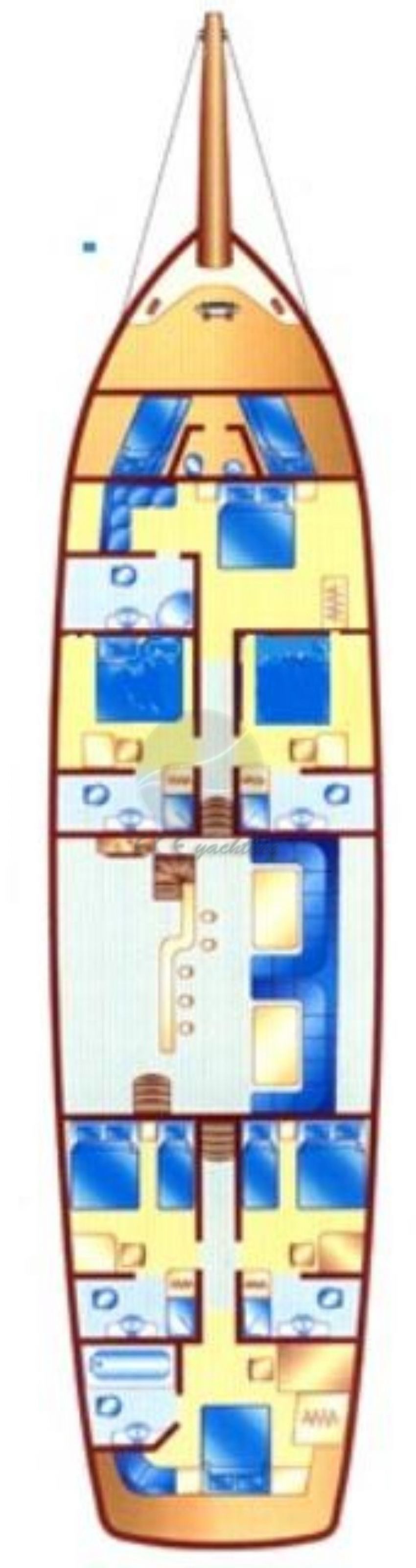 Princess Bugce Yacht, Layout.