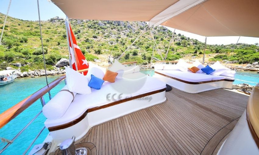 Princess Bugce Yacht, Comfortable Seating On Deck.