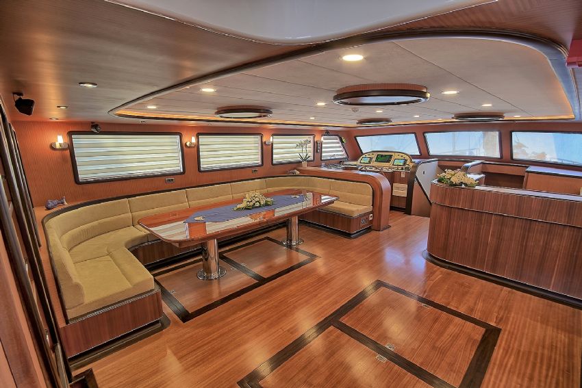 Queen Of Salmakis Yacht, Modern Lounge.