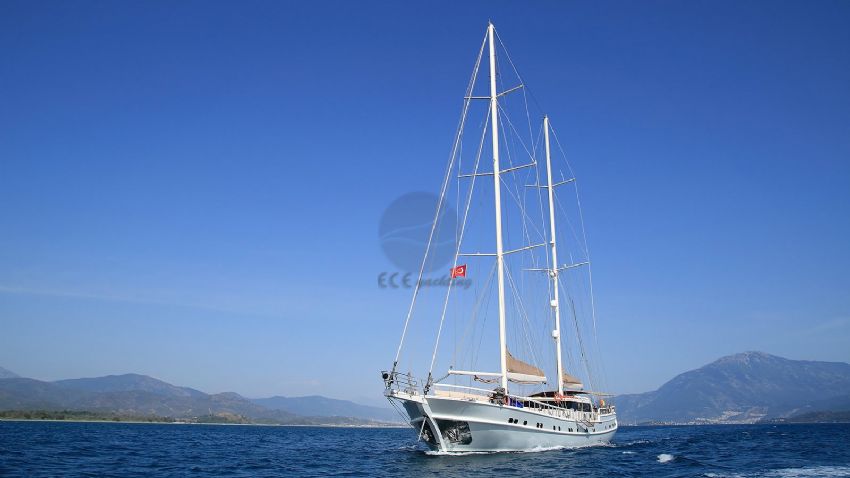 Queen Of Salmakis Yacht, Sailing From Bodrum.