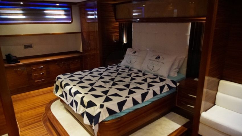 Sadiye Hanim Yacht,  Master Cabin View.
