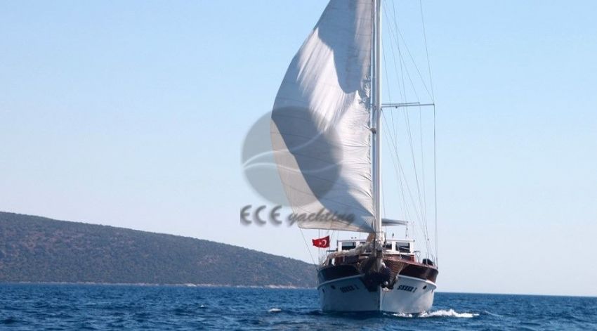 Seher 1 Gulet Yacht,  Sailing In The Wind.